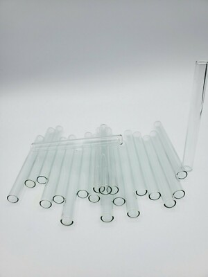 4'' Long (10) Pcs Glass Pyrex Blowing Tubes 10mm OD 8mm ID Tubing 1mm Thick Wall