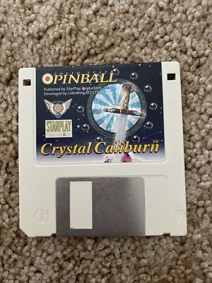 Vintage Star Play Solid State Crystal Caliburn Pinball Floppy Disk Game