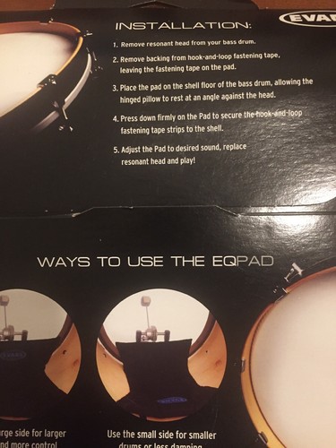 Evans EQ Pad Bass Drum Muffler Percussion Mutes & Dampening