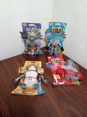 New Beast Battles KO Panda Shark Wolf Gorilla Kong Sensory Toy Action Figure Lot