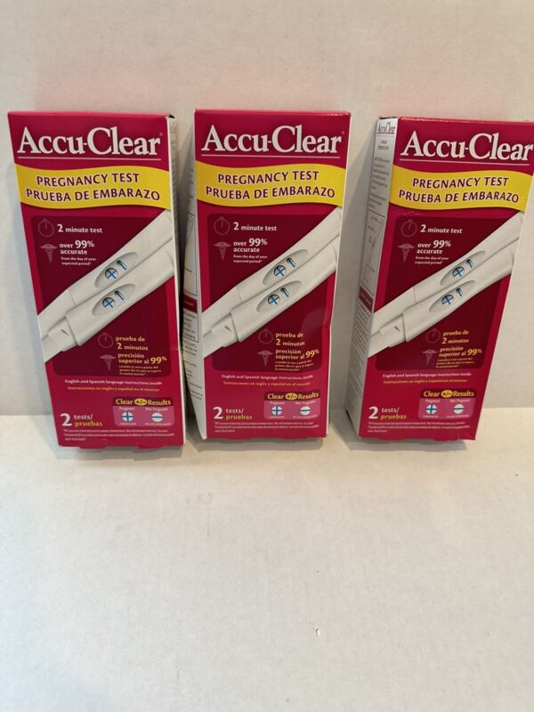6 Tests Accu-Clear Pregnancy Test Visual Sticks 99% Accurate Result Easy Read