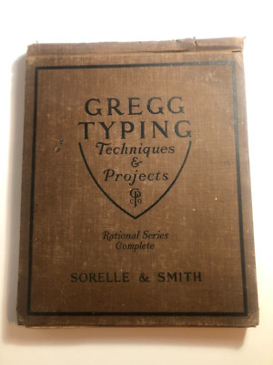 1931 Gregg Typing Techniques & Projects Rational Series Complete Sorelle & Smith