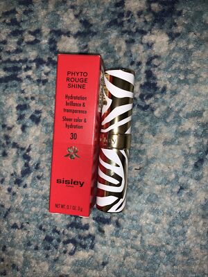 Sisley Phyto Rouge Shine Sheer Color & Hydration #30 Sheer Coral New In Box.