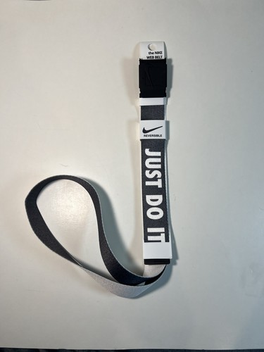 nike men's reversible grey white golf belt