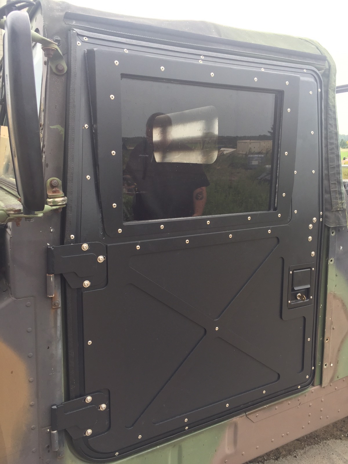 NEW BLACK MILITARY HUMVEE X-DOORS - 4 HARD DOORS - M998 HMMWV M1038 M1025