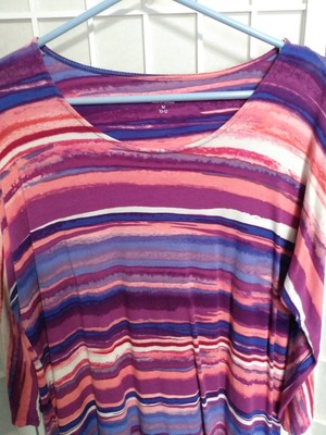 Cold Water Creek Multicolored Blouse Medium high-low