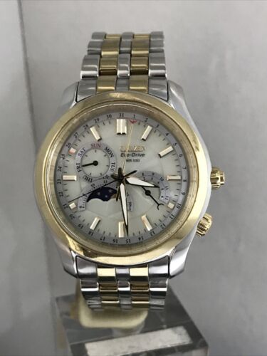 Citizen Mens Eco-Drive Moon Phase Calibre 8651 Two Tone Citizen Mens Eco-Drive Moon Phase Calibre 8651 Two Tone