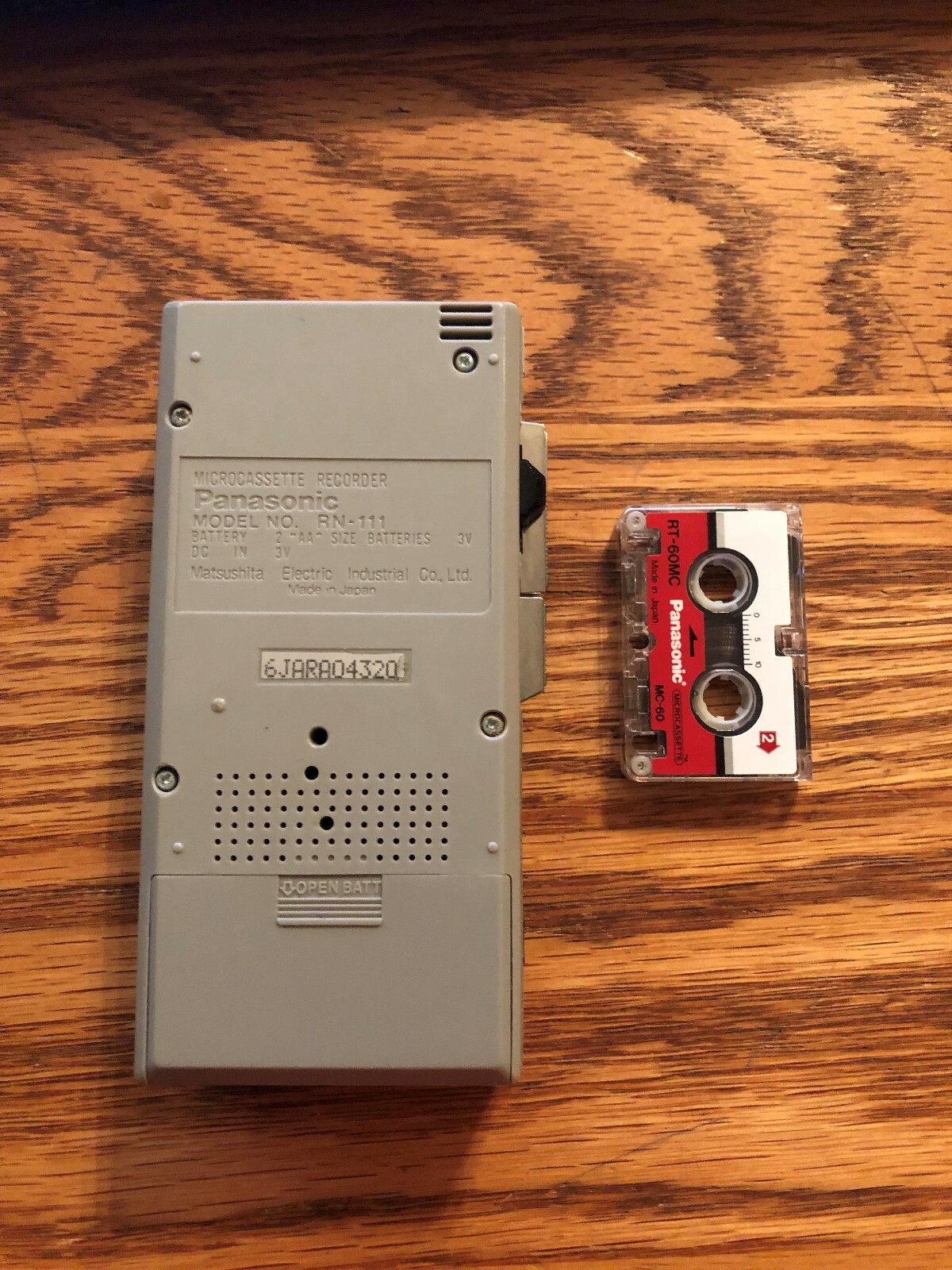 Panasonic Microcassette Voice Activated System Recorder Model RN – 111 !