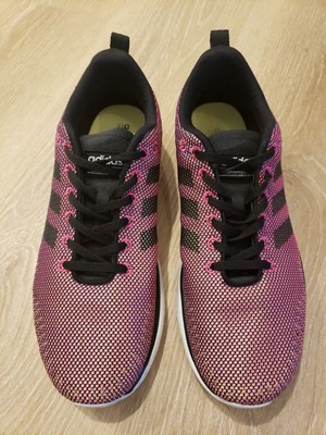 Adidas Neo Womens CLOUDFOAM SUPER FLEX Pink Mesh Lace Up Trainer Size 10 
