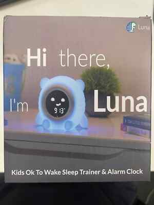 Solas Baby Luna Sleep Trainer And Alarm Clock Dimmable Face Night Light Sound