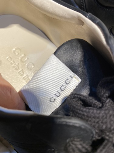 Pre-owned Gucci Authentic  Rhyton Sneakers Men Size 6 Fit Women Size 8/38 In Black