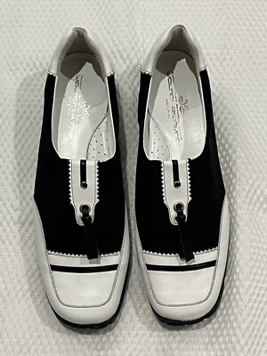 Walter Genuin Women s Pon Pon Golf Shoe - Sz 6 - White/Black