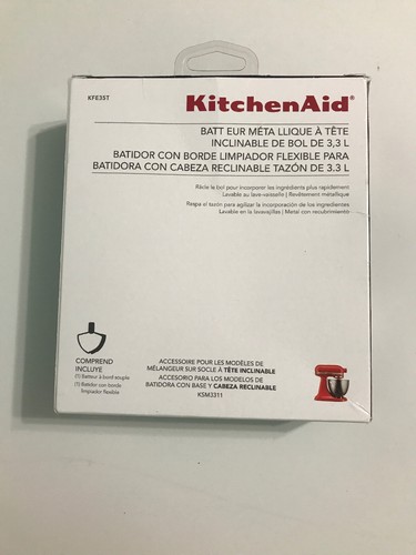 KitchenAid KFE5T Flex Edge Beater for 3.5 QT. Tilt-Head Stand Mixers - White