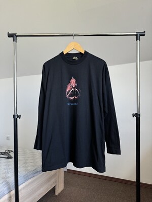 Vintage 1996 The Prodigy Breathe Tour Black Long Sleeve T-Shirt Men XL Very Rare