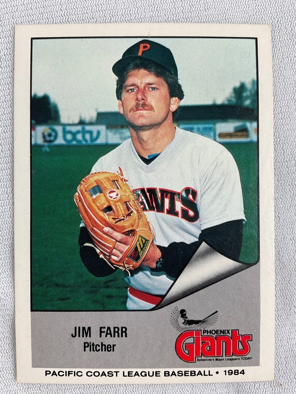 1984 Phoenix Giants-CRAMER Minor League Baseball Card#09-Jim