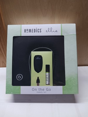 Homedics Massage Pillow On The Go Travel Kit Pwd By USB Jet Lag Oil Ellia NIB