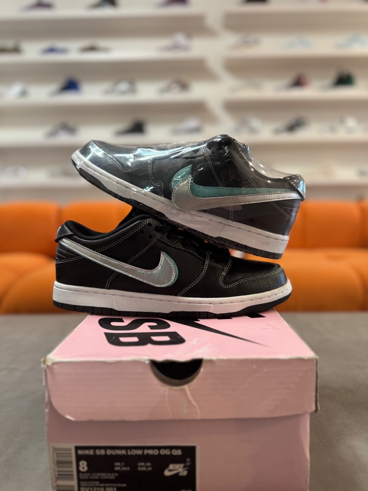 スケートボード NIKE DUNK LOW PRO SB Diamond Supply Co. Size 8 - Nike Diamond Supply Co. x Dunk Pro SB Low Black