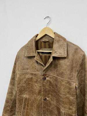 Strellson Leather Jacket Blazer Coat Men's Size 48 M