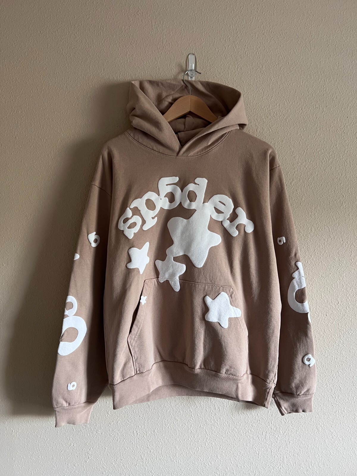 Sp5der Worldwide Beluga Hoodie - Size Large - Sand - Brand