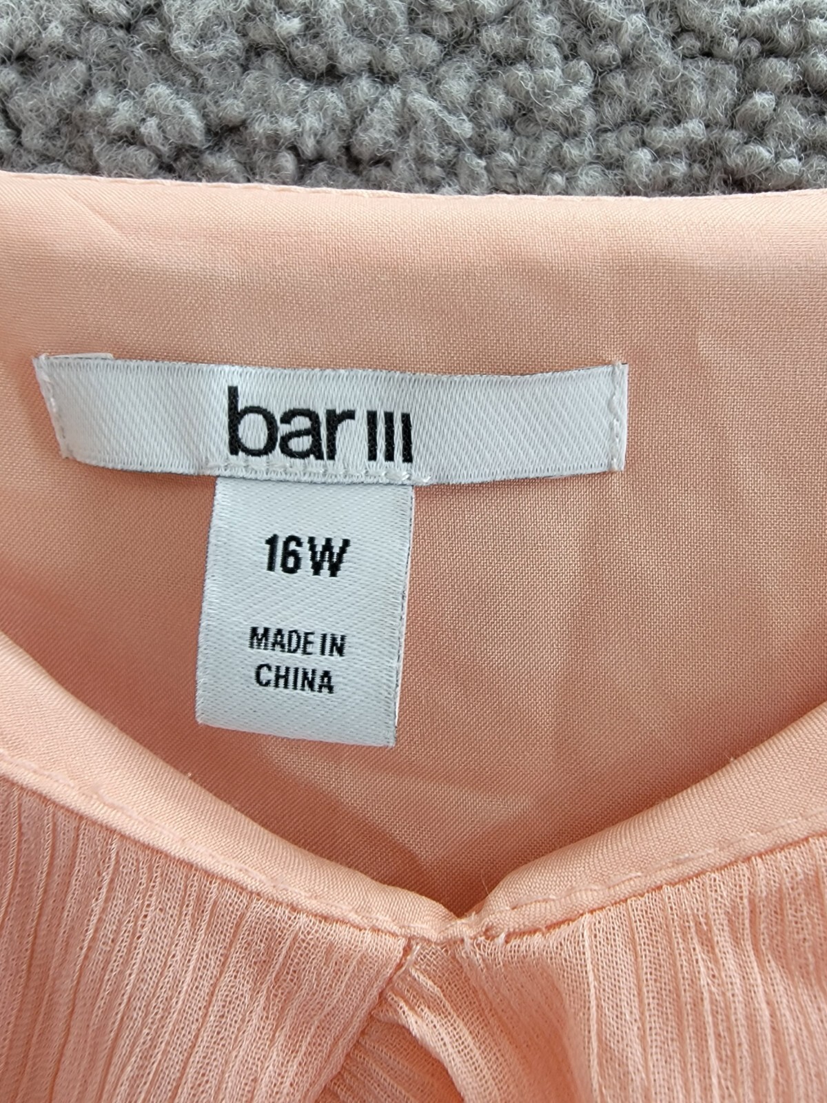 Bar III Trendy Plus Size Ruffled Chiffon Maxi Dress Women's 16W Warm Coral Sheer - Picture 8 of 15