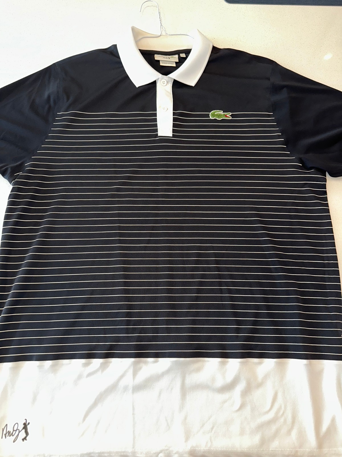 【LACOSTE SPORTS】 GAME WEAR RODDICK LACOSTE - Andy Roddick Men's Size 4 (M) Black Stripe Tennis