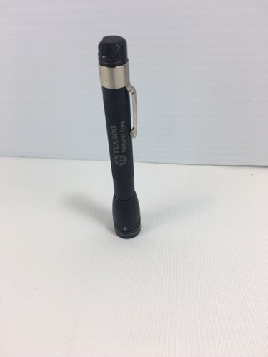 Black Mini Maglite AA Flashlight Vintage Texaco Natural Gas Advertising