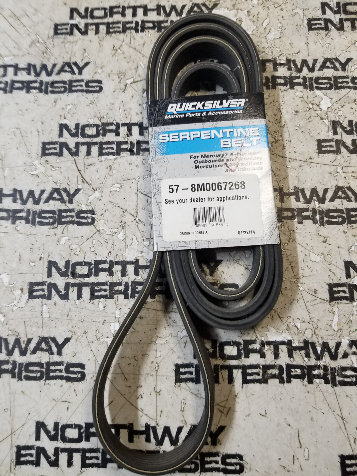 QUICKSILVER 57-8M0067268  Serpentine Belt - Picture 1 of 1