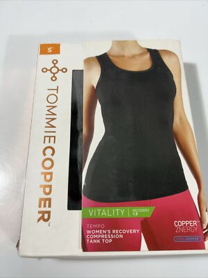 Tommie Copper Size: SMALL Black Tank Top Compression Copper