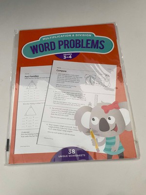 Teaching Tree Grades 3-4 Multiplication & Division Word Problems ( 38 pcs ) NEW