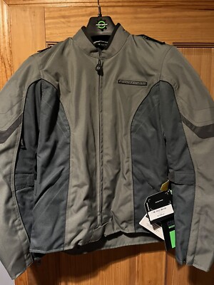 FirstGear Contour Olive Green & Black Textile Motorcycle Jacket Women's Medium