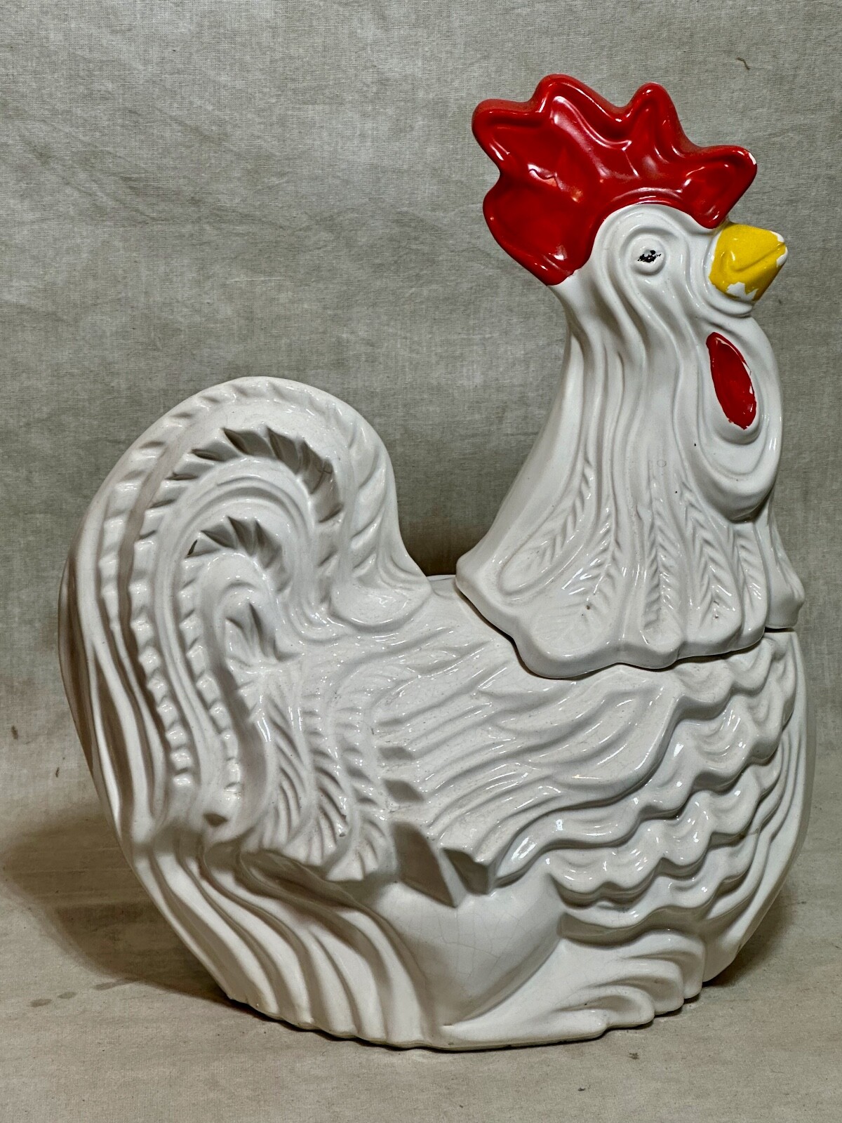 Vintage 1960s Retro Rooster Cookie Jar by McCoy Pottery