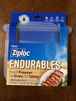 Ziploc Endurables Medium (16oz) Reusable Silicone Pouch freezer to oven to table