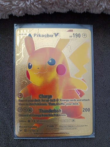 Pikachu V Vivid Voltage 170/185 Gold Foil FanArt Pokemon