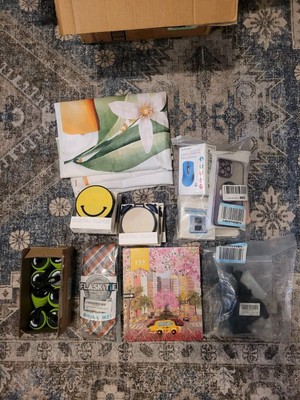 LOT 20 Amazon Items Returns, Clocks, Dog Stuff, Puzzle, Flask Tie, Phone Cases