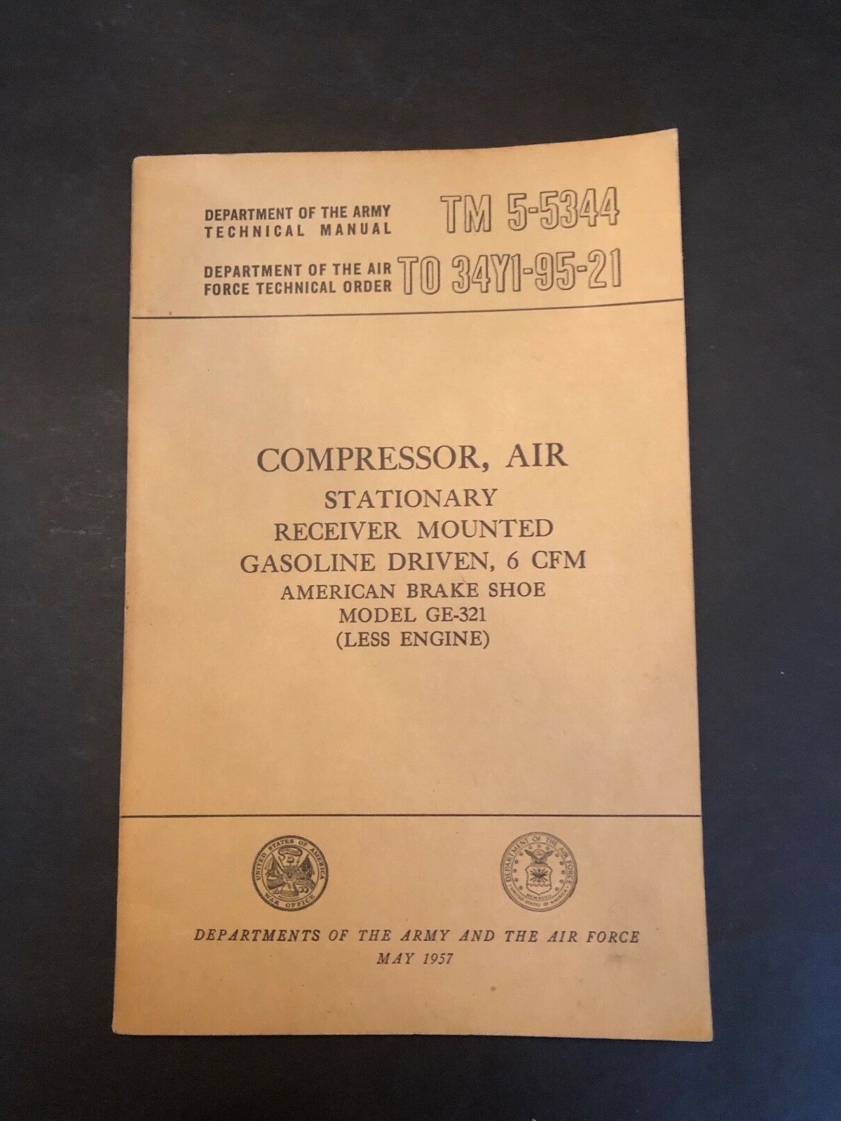 1957-tm-5-5344-compressor-air-stationery-receiver-mounted-gasolinemodel-ge-321-ebay