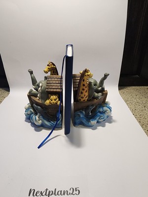 Book Ends Noah's Ark Theme Home or Childrens Decor Children's Books.