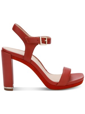 

KENNETH COLE NEW YORK Женские темно-бордовые кожаные сандалии Andra с ремешком на пятке, Maroon, KLS0031LE