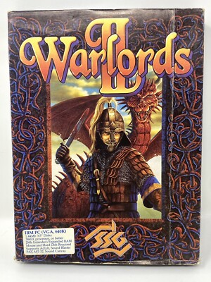 1993 Warlords II IBM PC 2 Discs 3.5'' Computer Game SSG Strategic Studies No Book