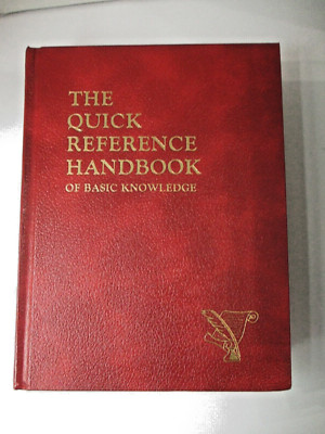 Quick Reference Handbook of Basic Knowledge HC 1980 Linton Edward Litchfield
