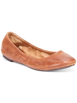 

LUCKY BRAND Женские Бежевые Кожаные Балетки на Блочном Каблуке Emmie, Бежевый, LK-EMMIE