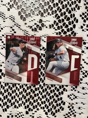 2023 Panini Elite Extra Edition SpellBound  Rhett Lowder  Cincinnati 2 Card Lot