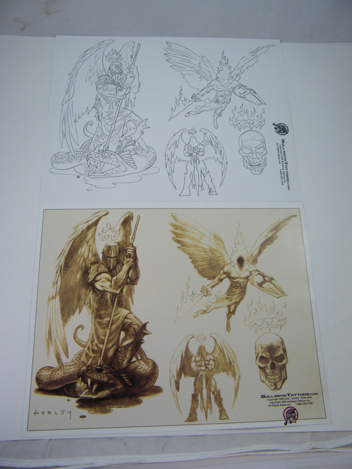 MASTERS FANTASY PREMIUM FLASH COLLECTION ~ PLUS LINE DRAWINGS ~ BULLSEYE TATTOOS