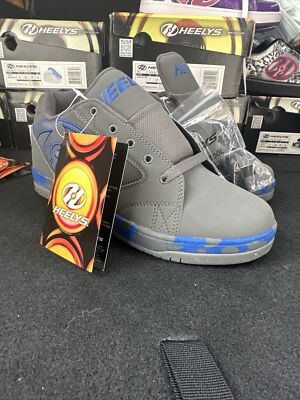 Heelys Propel 2.0 Size 10 Men s Skate Shoes Roller Wheels Sneakers Gray Blue NEW