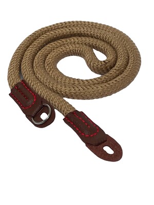 Rope Camera Neck Strap Vintage Shoulder Strap Mirrorless DSLR Cameras Tan
