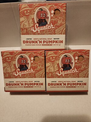 Dr. Squatch DRUNK'N PUMPKIN Bar Soap 5oz LIMITED EDITION 26$ A Bar
