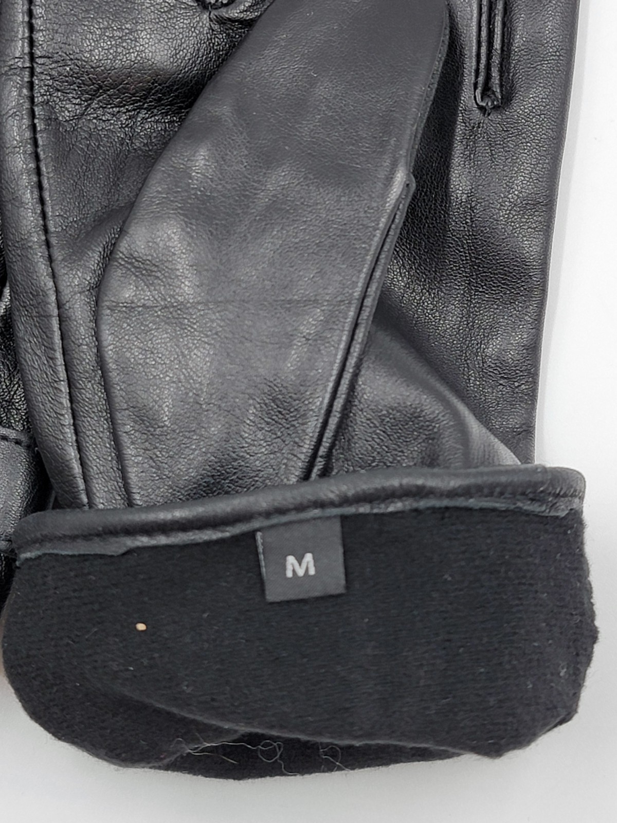 MICHAEL Michael Kors Leather Logo Ornament Gloves Women's M Black Slip On - Picture 8 of 12