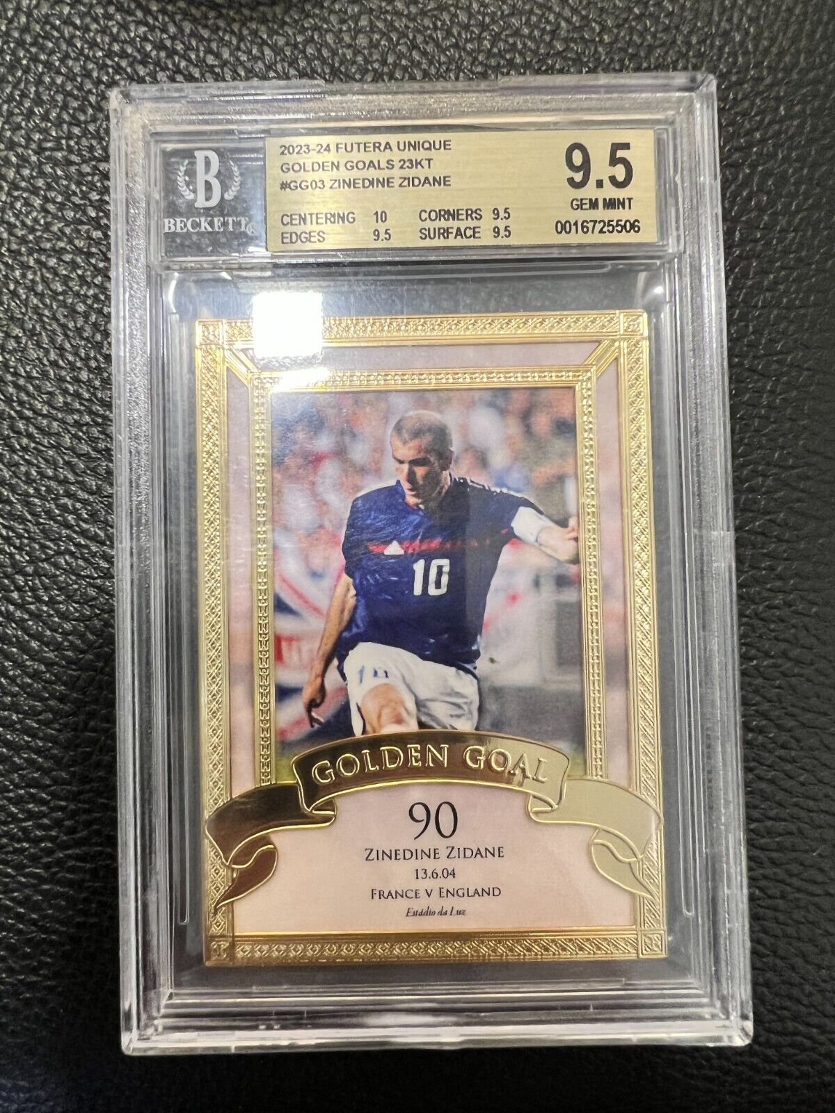 2023-24 Futera Unique Golden Goals 23KT ZINEDINE ZIDANE /8 2023-24 Futera Unique Golden Goals 23KT ZINEDINE ZIDANE /8