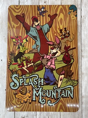 Splash Mountain Disney Ride Poster Metal Sign Song Of The South 8x12 Wood