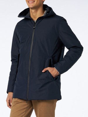 MC2 SAINT BARTH MC2 SAINT BARTH MAN HOODED BLUE VOYAGER PARKA JACKET