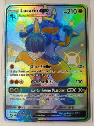 Pokemon Lucario GX Sv64Sv94 Hidden Fates Boosterfrisch Englisch 